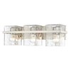 Z-Lite Bennington 3 Light Vanity, Brushed Nickel & Clear 1938-3V-BN